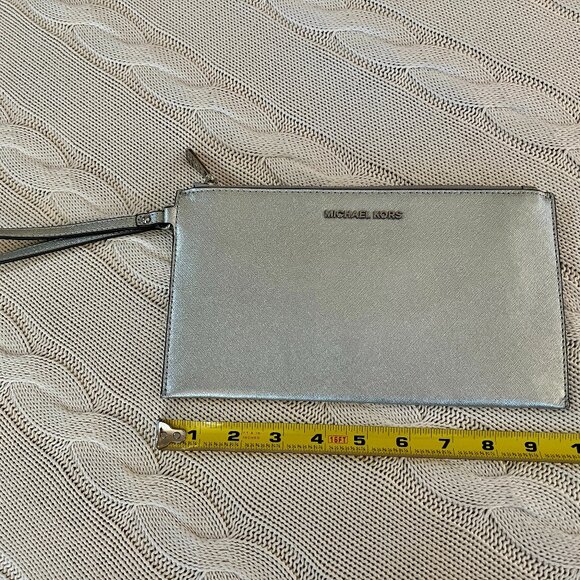 Michael Kors Silver Clutch - Picture 1 of 3